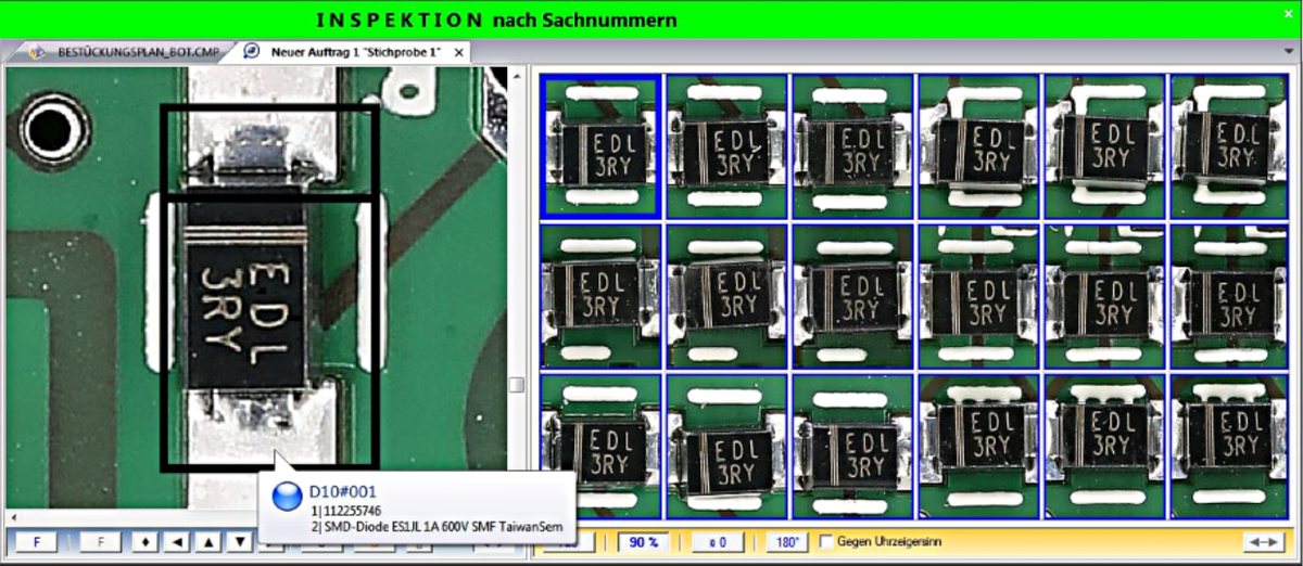 EFA Inspection: all components of a part number displayed together