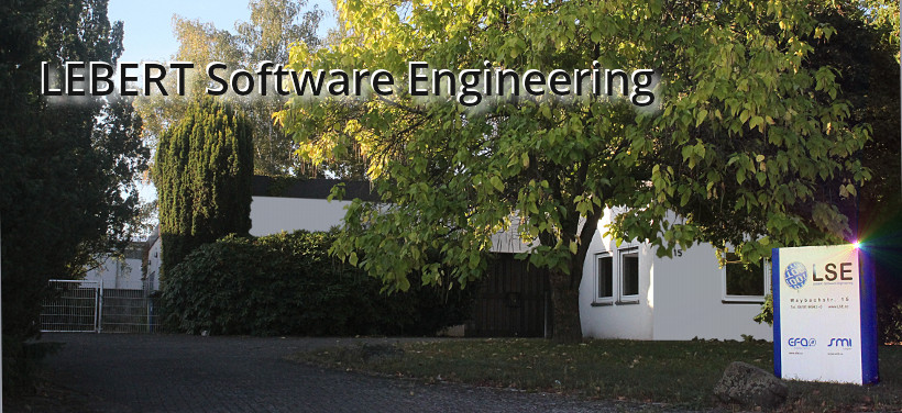 LEBERT Software Engineering – Firmengebäude mit LSE-Schild in der Maybachstraße 15 in Hanau